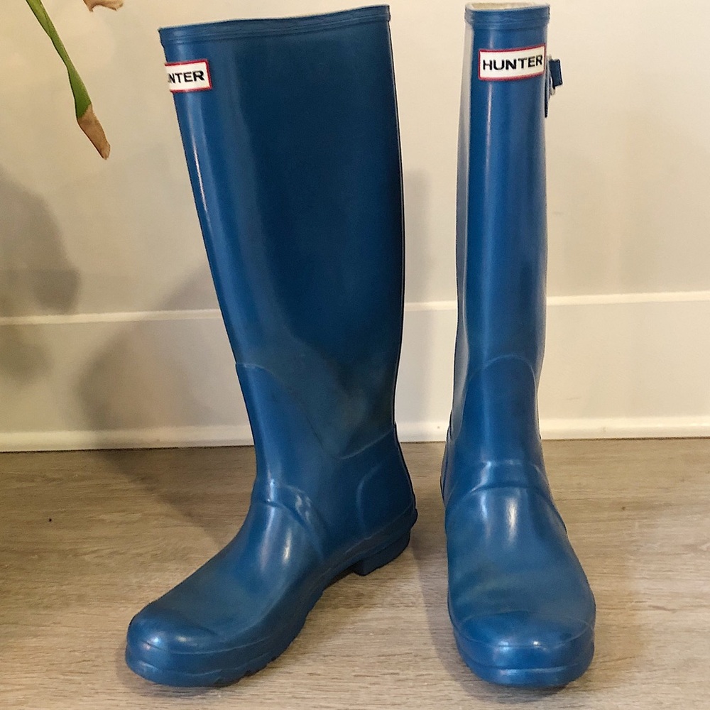 Blue Hunter rain boots